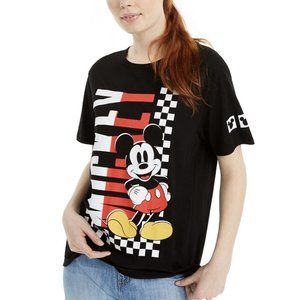 Disney | Junior's Mickey Mouse Graphic Short Sleeve T-Shirt | Black Size L